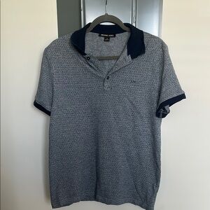 Michael Kors Men's Navy Patterned Polo